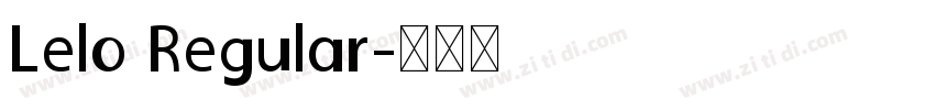 Lelo Regular字体转换